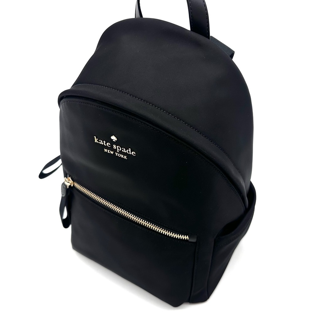 Kate Spade Chelsea Nylon Medium Backpack Black/Gold (NWT) - Picture 7 of 14
